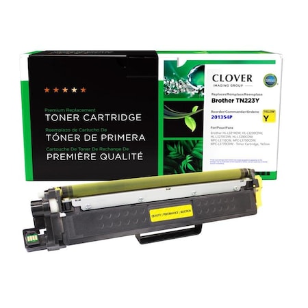 Clover Imaging Group Remanufactured Yellow Toner Cartridge for Brother TN223Y 201354P